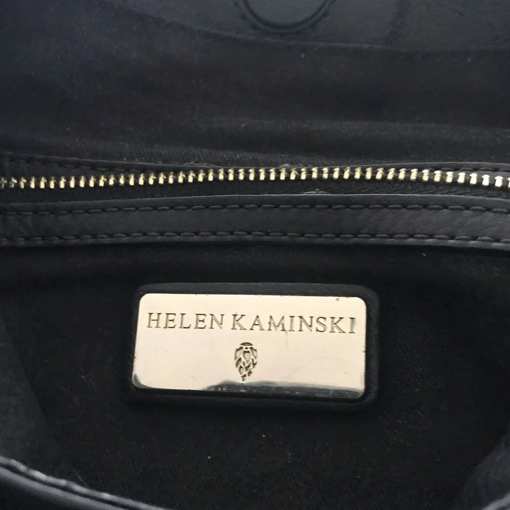 Helen Kaminski Black Leather Handbag Tote Bag